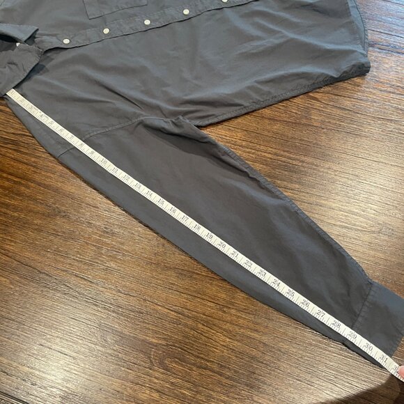 American Eagle Men's Sz S/M Charcoal Gray Relaxed Fit Shirt Lightweight - Picture 7 of 9